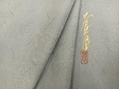 平和屋着物●上質な色無地　作家物　蕎麦切色　正絹　逸品　未使用　AABG9600ph