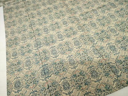 平和屋着物▽上質な小紋 単衣 お召地 飾花文 正絹 逸品 AABG9608ck