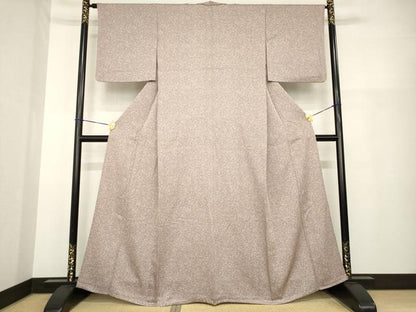 平和屋着物▽上質な小紋 単衣 小花文 正絹 逸品 AABG9609ck