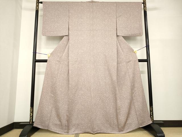 平和屋着物▽上質な小紋 単衣 小花文 正絹 逸品 AABG9609ck