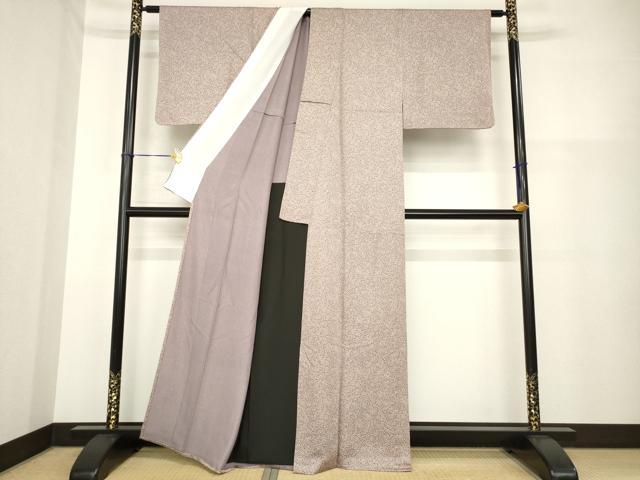 平和屋着物▽上質な小紋 単衣 小花文 正絹 逸品 AABG9609ck