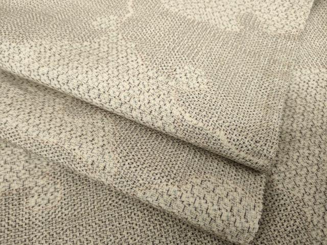 平和屋着物▽上質な紬 単衣 雪輪重ね文 正絹 逸品 AABG9611ck