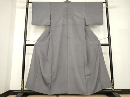 平和屋着物▽本塩沢 単衣 110亀甲 総詰め 正絹 逸品 AABG9619ck