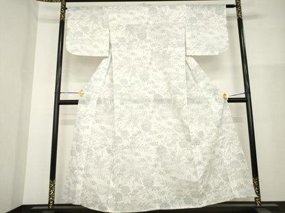 平和屋着物＊夏物 小紋 流水花文 正絹 逸品 未使用 AABG9623ck