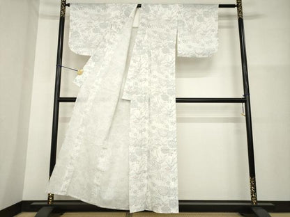 平和屋着物＊夏物 小紋 流水花文 正絹 逸品 未使用 AABG9623ck
