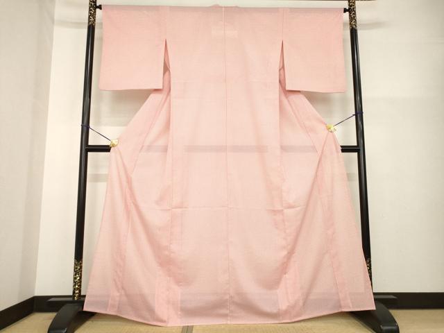 平和屋着物＊夏物 小紋 絽 小花尽くし 洗える着物 AABG9624ck