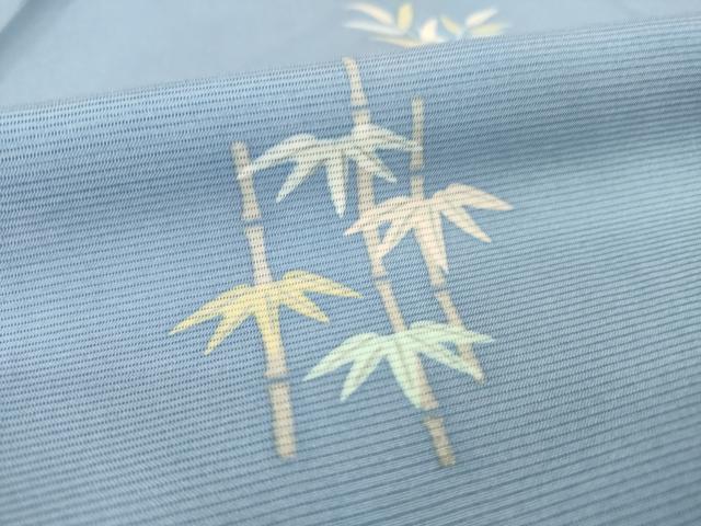 平和屋着物＊夏物 小紋 絽 笹竹 草花文 正絹 逸品 AABG9630ck