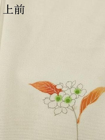 平和屋着物＊夏物 訪問着 絽 手描き 枝花文 洗える着物 AABG9633ck