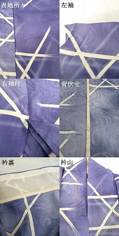 平和屋着物＊夏物 アンティーク 大正ロマン 小紋 網目文 正絹 逸品 AABG9639ck