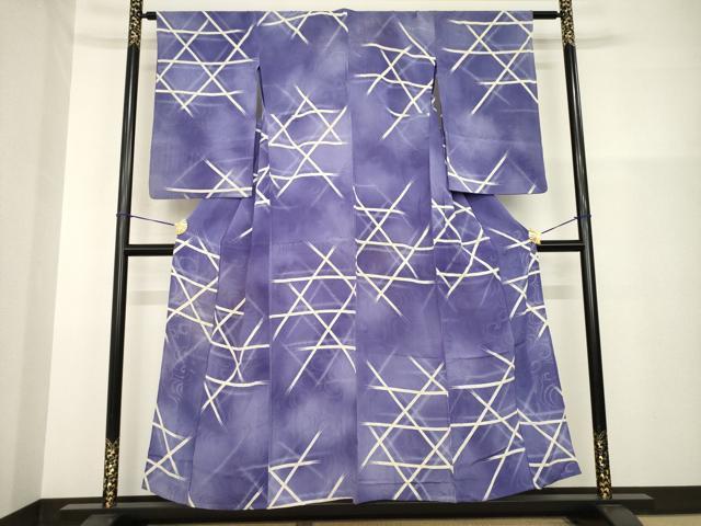 平和屋着物＊夏物 アンティーク 大正ロマン 小紋 網目文 正絹 逸品 AABG9639ck