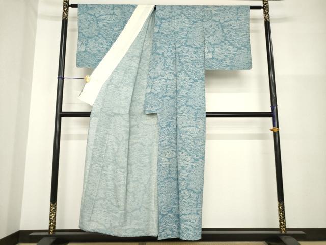 平和屋着物＊夏物 小紋 絽 流水花文 大丸扱い 正絹 逸品 AABG9640ck