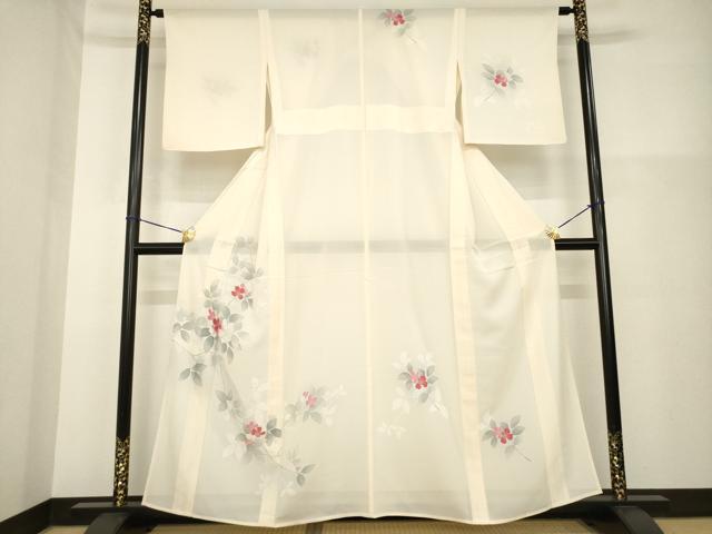平和屋着物＊夏物 訪問着 絽 友禅 枝花文 正絹 逸品 AABG9641ck