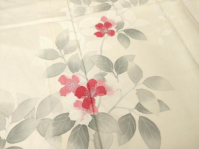 平和屋着物＊夏物 訪問着 絽 友禅 枝花文 正絹 逸品 AABG9641ck