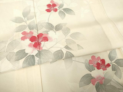 平和屋着物＊夏物 訪問着 絽 友禅 枝花文 正絹 逸品 AABG9641ck
