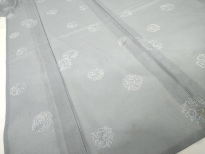 平和屋着物＊夏物 小紋 絽 花丸文 さんび謹製 洗える着物 AABG9651ck