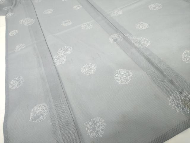 平和屋着物＊夏物 小紋 絽 花丸文 さんび謹製 洗える着物 AABG9651ck