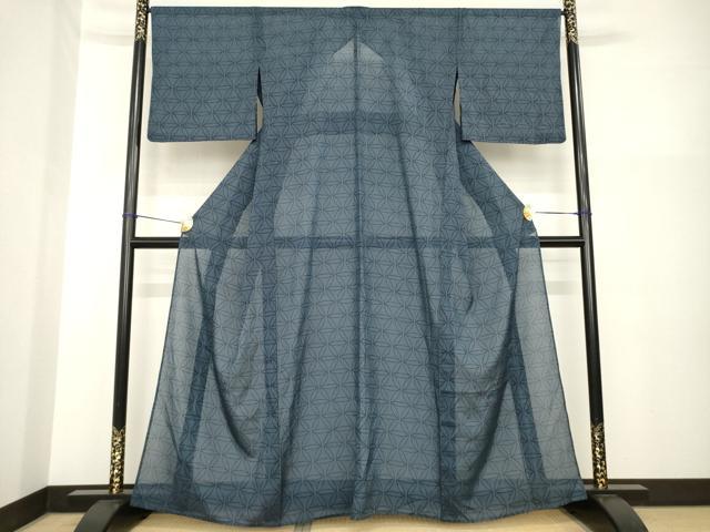 平和屋着物＊夏物 小紋 幾何学文様 洗える着物 AABG9653ck