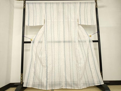 平和屋着物＊夏物 小紋・浴衣兼用 花間道 紅梅織 洗える着物 AABG9654ck