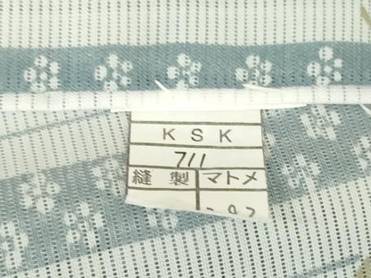 平和屋着物＊夏物 小紋 絽 舞桜文 洗える着物 AABG9663ck
