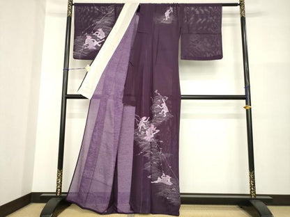 平和屋着物＊夏物 訪問着 絽 河童 洗える着物 AABG9674ck