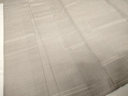 平和屋着物▽本場大島紬 単衣 白大島 9マルキ 150亀甲 段違い文様 正絹 逸品 AABG9676ck