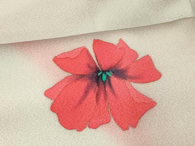 平和屋着物■上質な小紋 霞舞花文 暈し染め 正絹 逸品 未使用 AABG9690fw