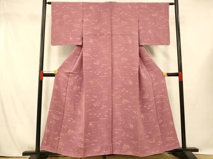平和屋着物■上質な小紋　松竹梅　正絹　逸品　AABG9692fw