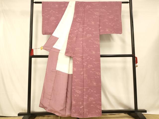 平和屋着物■上質な小紋　松竹梅　正絹　逸品　AABG9692fw