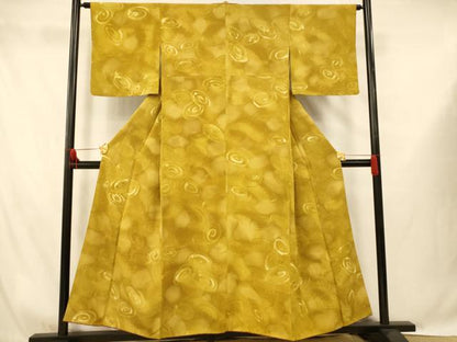 平和屋着物■上質な小紋　光琳水　暈し染め　正絹　逸品　AABG9696fw