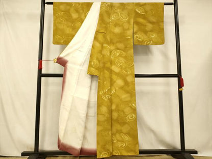 平和屋着物■上質な小紋　光琳水　暈し染め　正絹　逸品　AABG9696fw