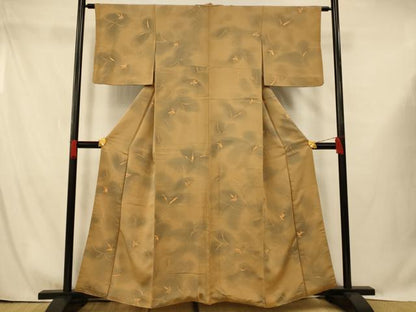 平和屋着物■上質な小紋 霞枝花文 暈し染め 正絹 逸品 AABG9702fw