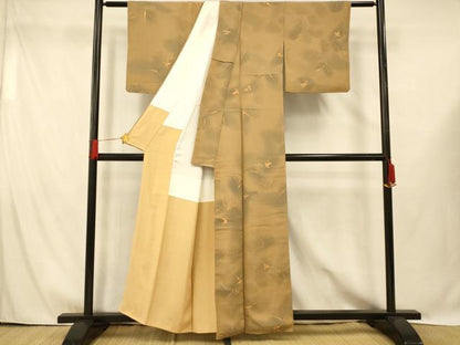 平和屋着物■上質な小紋 霞枝花文 暈し染め 正絹 逸品 AABG9702fw