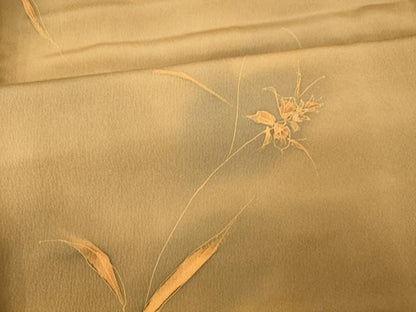 平和屋着物■上質な小紋 霞枝花文 暈し染め 正絹 逸品 AABG9702fw
