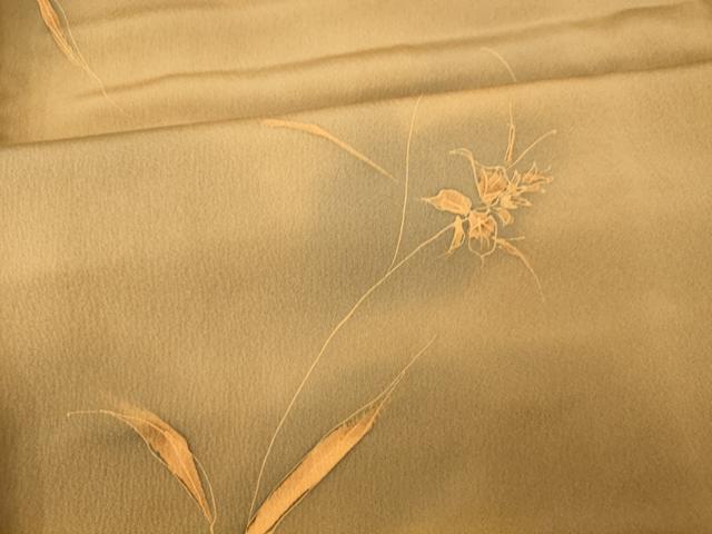 平和屋着物■上質な小紋 霞枝花文 暈し染め 正絹 逸品 AABG9702fw