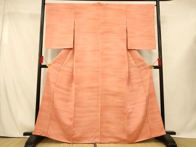平和屋着物■上質な小紋 作家物 紅雲 霞文 暈し染め 正絹 逸品 未使用 AABG9704fw