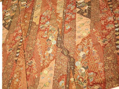 平和屋着物■上質な小紋 辻が花 金彩 正絹 逸品 AABG9705fw