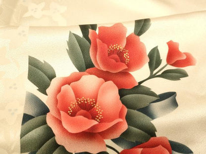 平和屋着物■訪問着　作家物　手描き　草花間道　金彩　正絹　逸品　AABG9717fw