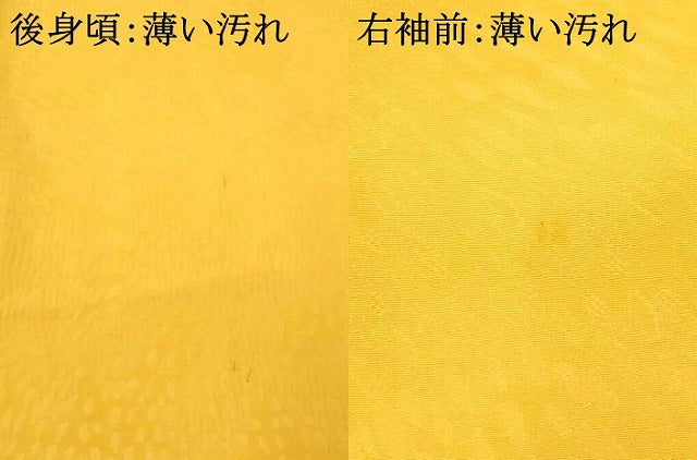 平和屋着物■上質な色無地 流水地紋 黄支子色 正絹 逸品 AABG9728fw