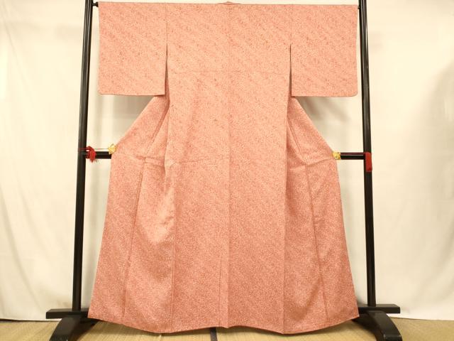 平和屋着物■上質な小紋 霞文 たたき染め 正絹 逸品 AABG9746fw