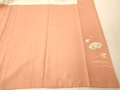 平和屋着物■訪問着 地紙草花文 暈し染め 金彩 正絹 逸品 AABG9752fw