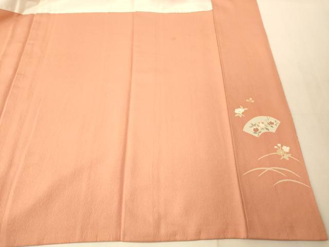 平和屋着物■訪問着 地紙草花文 暈し染め 金彩 正絹 逸品 AABG9752fw