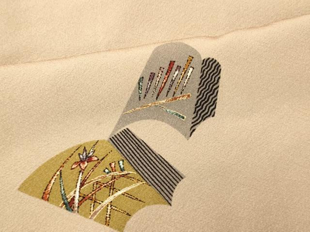 平和屋着物■上質な小紋 冊子草花文 金彩 正絹 逸品 AABG9754fw