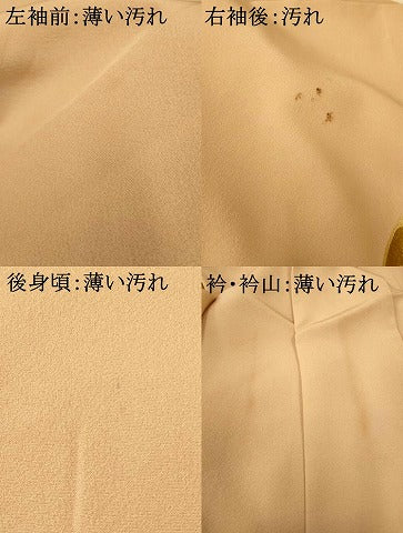 平和屋着物■訪問着 刺繍 貝合わせ枝花文 金糸 金銀彩 正絹 逸品 AABG9760fw