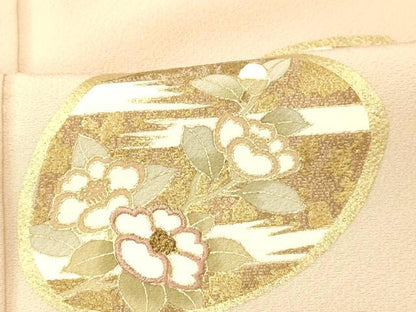 平和屋着物■訪問着 刺繍 貝合わせ枝花文 金糸 金銀彩 正絹 逸品 AABG9760fw