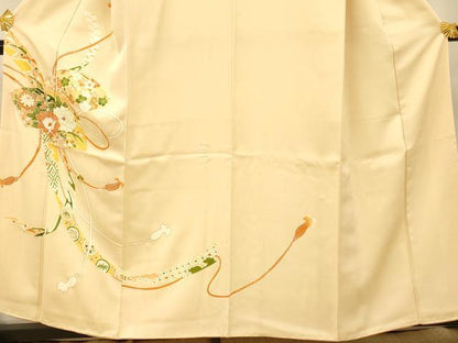 平和屋着物■訪問着 地紙草花文 金彩 正絹 逸品 AABG9766fw