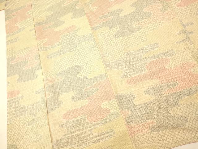 平和屋着物■お召 吉祥エ霞文 正絹 逸品 未使用 AABG9768fw