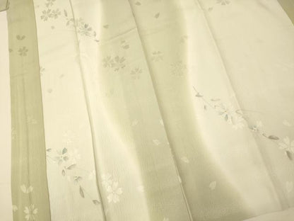 平和屋着物■長襦袢 袷 枝花文 暈し染め 金彩 正絹 逸品 AABG9772fw