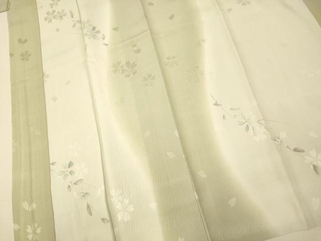 平和屋着物■長襦袢 袷 枝花文 暈し染め 金彩 正絹 逸品 AABG9772fw