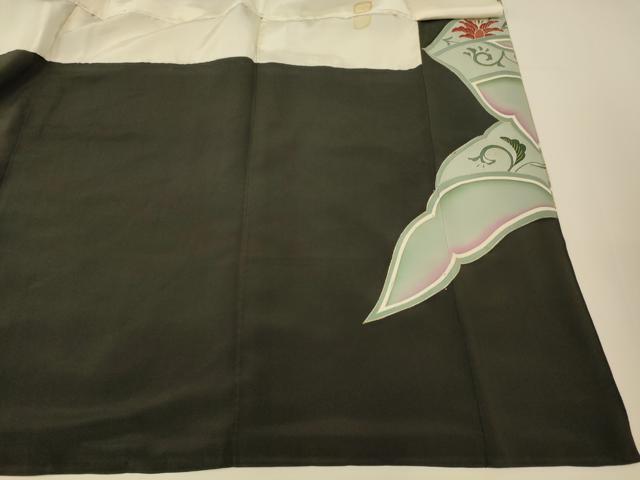平和屋着物■豪華黒留袖　駒刺繍　正倉院更紗花文　金彩　正絹　逸品　AABG9803fw