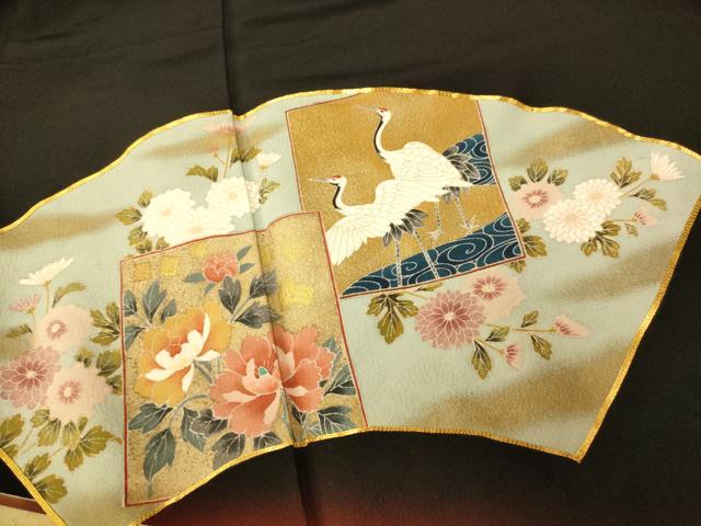 平和屋着物■豪華黒留袖　作家物　駒刺繍　竹林図　暈し染め　金彩　正絹　逸品　AABG9812fw
